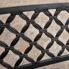 4-Ft Metal Garden Bench with Bronze Highlights over Antique Black Finish