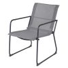 Outdoor Black Steel Frame 4-Piece Patio Furniture Set