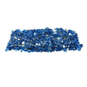 Fire Glass, 10LBS / 4.5KG High-Temperature Resistant Fireplace Rocks, 1/2-Inch / 12.7 mm Reflective & Smokeless Firepit Glass Rock