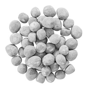 Ceramic Fire Pebble Stones, 1-2 inch 48 Pcs Lava Rocks, Reusable Fire Pit Stones Indoor and Outdoor Use