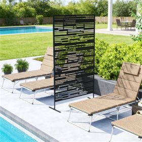 Outdoor privacy screen, decorative privacy fence, room divider, black