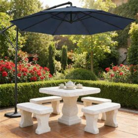Terrace Umbrella, Courtyard Umbrella, Sun Umbrella, Navy Blue