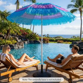 6 FT Tiki Thatched Patio Beach Umbrella with Push Button Tilt Carrying Bag