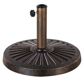 26.5 lbs Outdoor Patio Market Umbrella Base, Patio Umbrella Stand for Yard Garden Poolside in Bronze