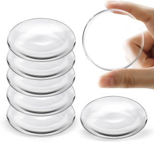 Door Stoppers for Wall, Door Knob Wall Protector 2" (6-Pack), Self Adhesive Door Bumpers for Walls, Shock Absorbent Door Handle Stopper
