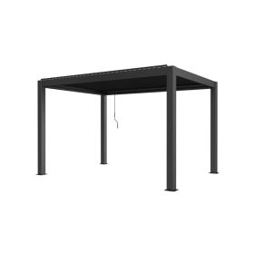 Pergola, Manual Louvered Canopy Shutter, Multi-Function Sunshade Blinds for Patio, Balcony
