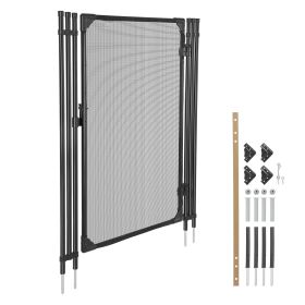 Pool Fence Gate, 4 x 2.5 ft Inground Swimming Pool Fences Gate, Outdoor Security Fencing Door Kit with Metal Latch, 352 gsm Teslin PVC Mesh
