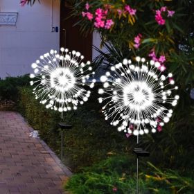Garden Lights Solar Firework Light Outdoor Waterproof 2 Pack Solar Powered Art Stake Twinkle Lights Outside Decor 180 LED Sparklers String Light