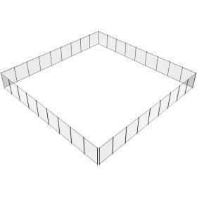 Pool Fence, 4 x 108 FT Pool Fences for Inground Pools, Removable Child Safety Pool Fencing, Easy DIY Installation Swimming Pool Fence