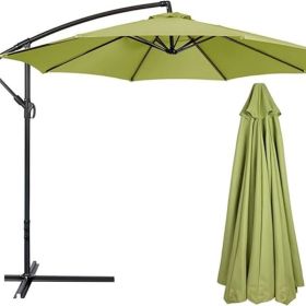 10 FT 8 Rib Umbrella Canopy Replacement Outdoor Market Patio Table Umbrella Strong and Thicck Canopy Cover for Backyard Garden Courtyard Swimming (size: Agate Green  (8 Ribs))